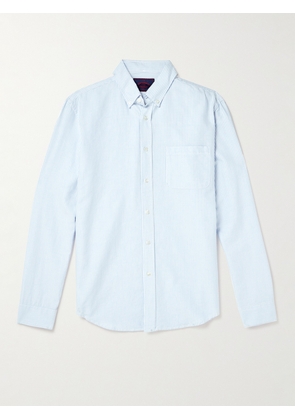 Portuguese Flannel - Belavista Button-Down Collar Striped Cotton Oxford Shirt - Men - Blue - XS