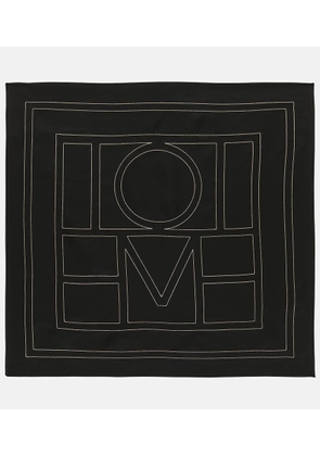 Toteme Logo silk scarf