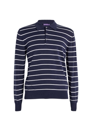Ralph Lauren Purple Label Cotton Striped Long-Sleeve Polo Shirt