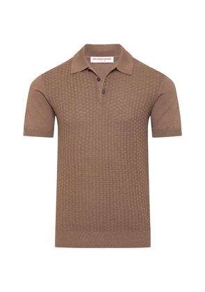Orlebar Brown Silk-Cotton Burnham Tile Polo Shirt