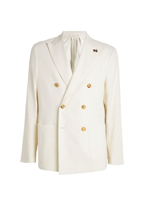 Pal Zileri Cotton-Blend Double-Breasted Blazer