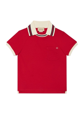 Gucci Kids Cotton Web Stripe Polo Shirt (4-12 Years)