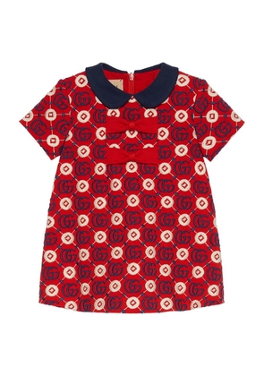 Gucci Kids Embroidered Double G Dress (3-36 Months)