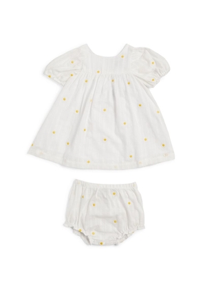 Tartine Et Chocolat Sunflower-Embroidered Dress And Bloomers Set (3 Months-2 Years)