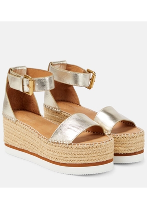 See By Chloé Glyn leather platform espadrille sandals