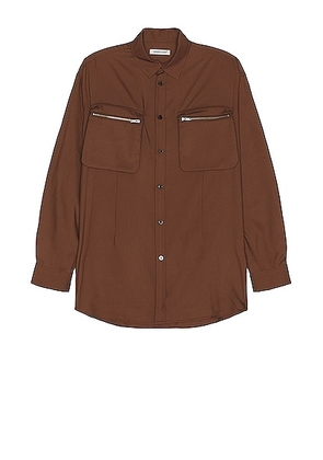 Undercover Long Sleeve Shirt in Brown - Brown. Size 2 (also in ).