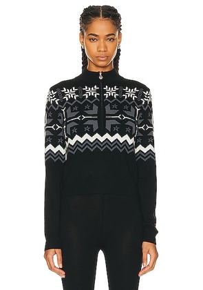 Perfect Moment Nordic Half Zip Sweater in Black - Black. Size S (also in ).