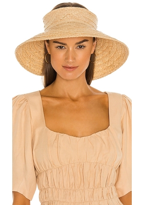 Hat Attack Roll Up Travel Visor in Tan.