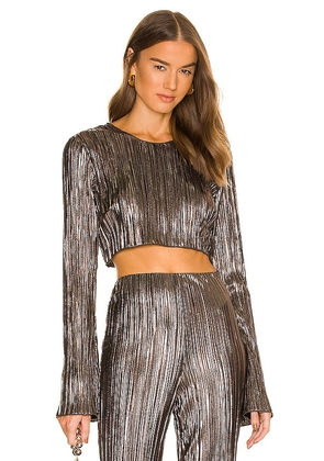 House of Harlow 1960 x REVOLVE Lidia Top in Metallic Silver. Size S, XXS.