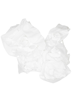 Simone Rocha Floral-appliquéd Cropped Cotton top - White - 12 (UK12 / M)