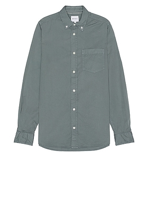 Norse Projects Anton Light Twill Shirt in Light Stone Blue - Blue. Size L (also in S, XL/1X).