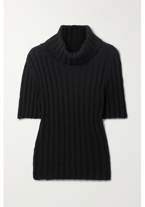 The Row - Depinal Ribbed Cashmere And Mohair-blend Turtleneck Sweater - Black - x small,small,medium,large,x large