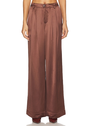 CAMI NYC Davina Pant in Brown. Size S, XL, XS.