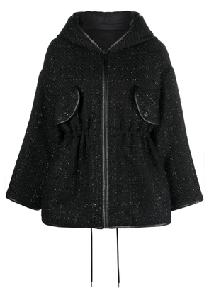 Maje reversible hooded coat - Black