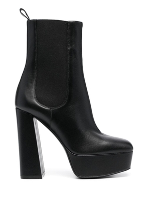 Sergio Rossi SR Alicia 85mm platform leather boots - Black
