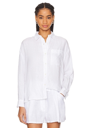 James Perse Oversized Shirt in White. Size 2/M, 3/L.