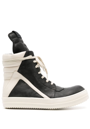 Rick Owens Geobasket high-top leather sneakers - Black