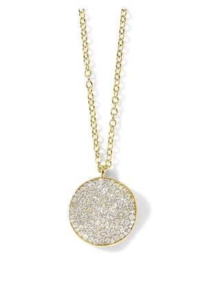 IPPOLITA 18kt yellow gold Stardust medium flower disc diamond pendant necklace