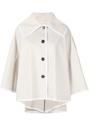 Thom Browne Opera cotton short rain coat - Neutrals