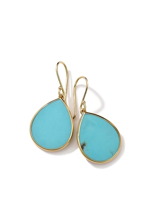 IPPOLITA 18kt yellow gold small Polished Rock Candy Teardrop turquoise earrings