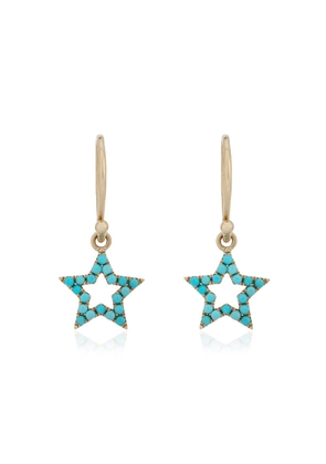 Rosa de la Cruz turquoise star earrings - Blue
