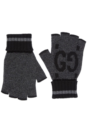 Gucci GG cashmere fingerless gloves - Black