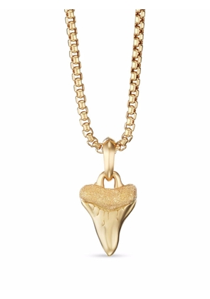 David Yurman 18kt yellow gold 17mm shark tooth enhancer amulet