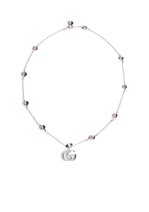 Gucci Double G mother of pearl necklace - Silver