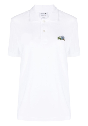 Lacoste logo-patch polo shirt - White