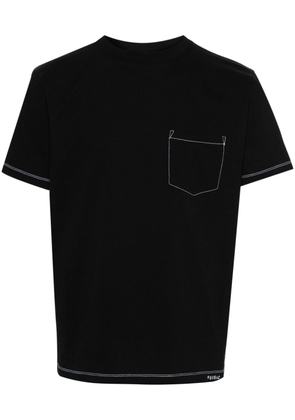 FURSAC contrast-stitching cotton T-shirt - Black