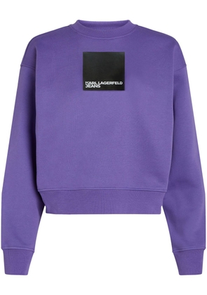 Karl Lagerfeld Jeans logo-print organic-cotton sweatshirt - Purple