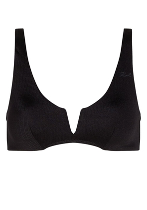 Karl Lagerfeld metallic bikini top - Black