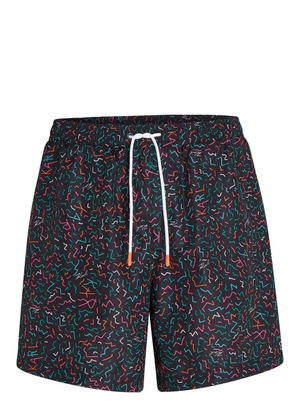 Karl Lagerfeld geometric-print swim shorts - Black