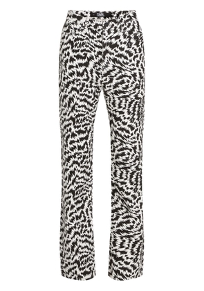 Karl Lagerfeld zebra-print straight-leg jeans - Black