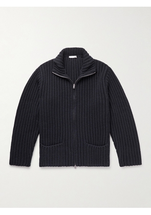 The Row - Malen Ribbed Cashmere Zip-Up Cardigan - Men - Blue - S