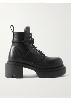 Rick Owens - Low Army Bogun Platform Leather Boots - Men - Black - EU 41