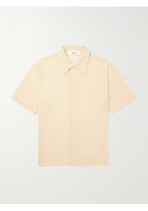 Séfr - Suneham Organic Cotton-Blend Jacquard Shirt - Men - Yellow - S