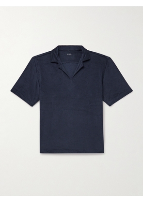 Paul Smith - Logo-Appliquéd Striped Cotton-Blend Terry Polo Shirt - Men - Blue - S
