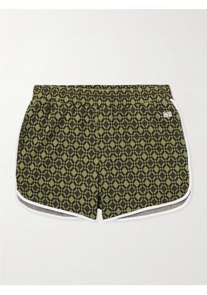 Wales Bonner - The Selassie Straight-Leg Jacquard-Knit Stretch Organic Cotton Shorts - Men - Green - XS