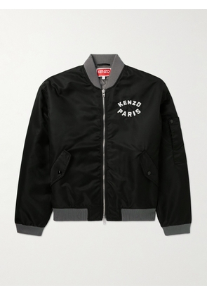 Kenzo logo-patch bomber jacket - Grey