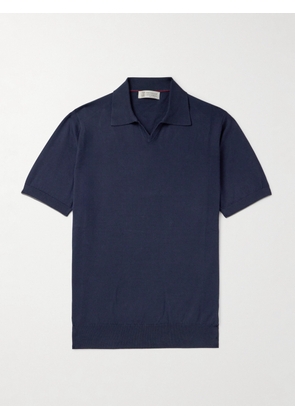 Brunello Cucinelli - Cotton Polo Shirt - Men - Blue - IT 46