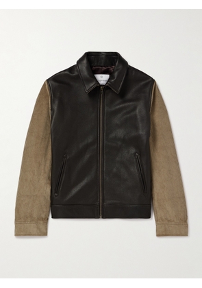 Kingsman - Argylle Corduroy and Full-Grain Leather Jacket - Men - Brown - S