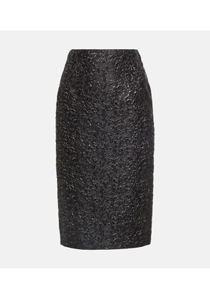 Versace Metallic jacquard pencil skirt