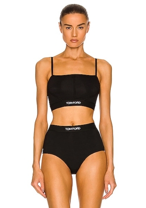 TOM FORD Signature Crop Top in Black - Black. Size XS (also in ).
