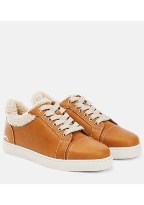 Christian Louboutin Vierissima shearling-trimmed sneakers