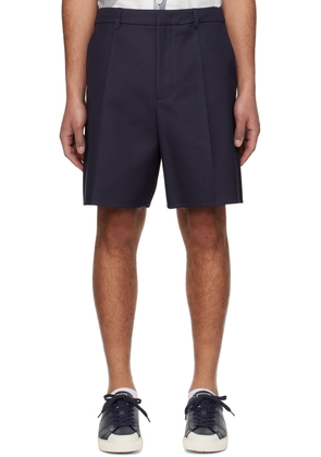 Valentino Navy Pleated Shorts