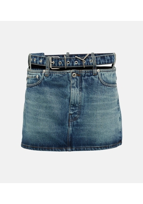 Y/Project Y Belt denim miniskirt