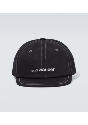 And Wander Logo cotton twill cap