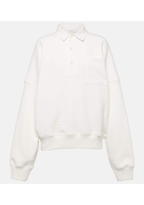 The Row Dende cotton-blend terry polo sweater