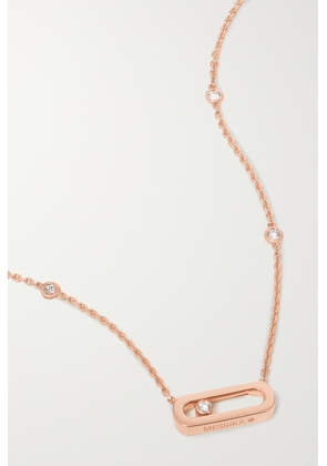 Messika - Move Uno 18-karat Rose Gold Diamond Necklace - One size